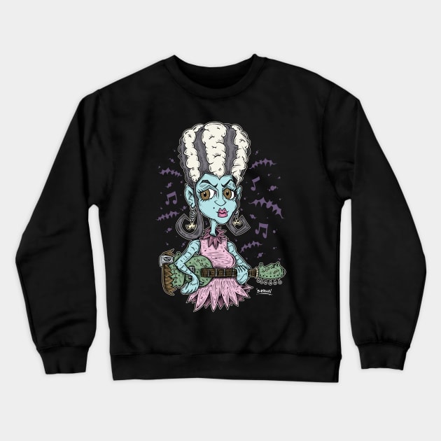 Rockabilly Bride Crewneck Sweatshirt by PheckArt